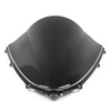 WYNMOTO Double Bubble ABS Plastic Windshield Windscreen Black Compatible for