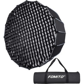 Parabolic Softbox 35.4 inch/90cm Quick Setup Deep Soft Box II with Honeycomb Grid and Bowens Mount for Studio Monolight LED Light Photography