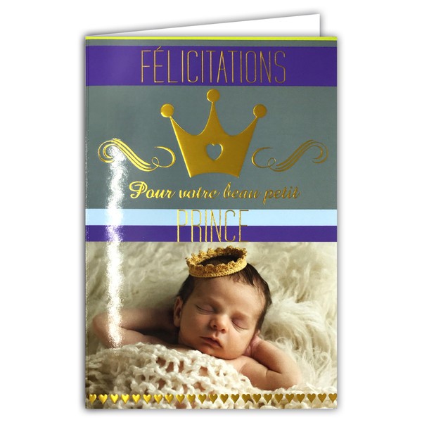 AFIE Congratulations Card Birth or Adoption Baby Boy Beautiful Little