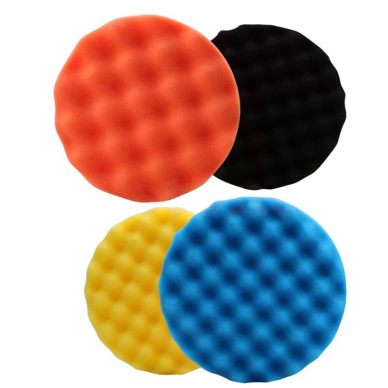 LANCHEN 4Pcs 5 inch (125mm) Buffing Polishing Sponge Pad Kit