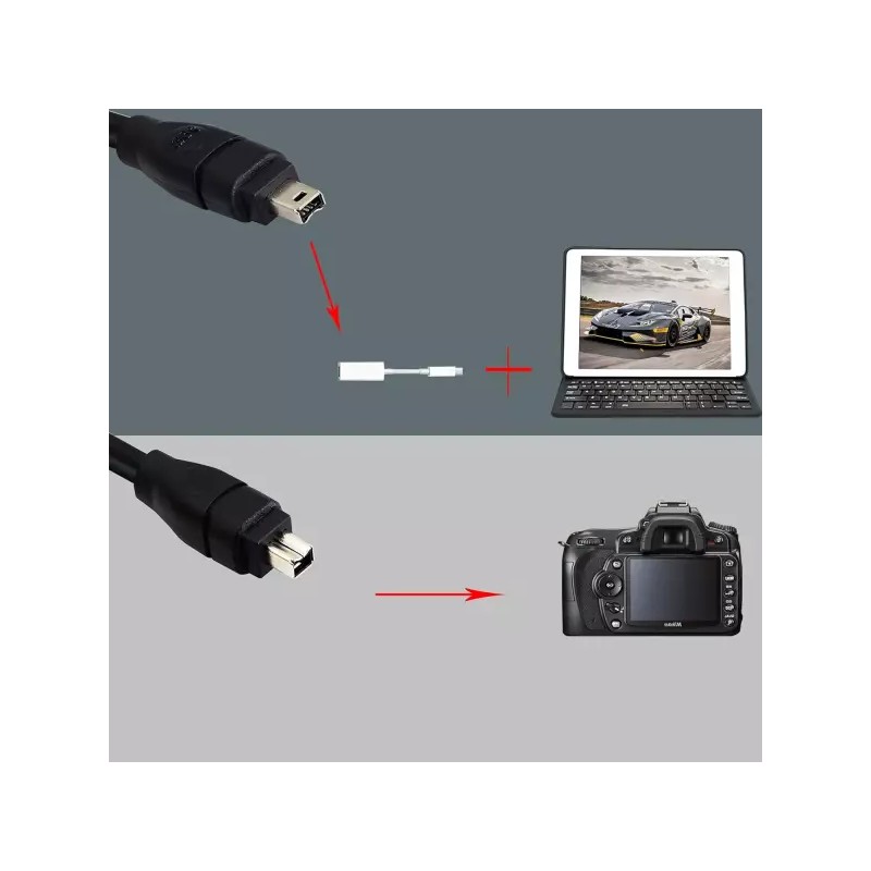 Jintooyun 진투윤 6피트 FireWire IEEE 1394 케이블 4핀 대 남성