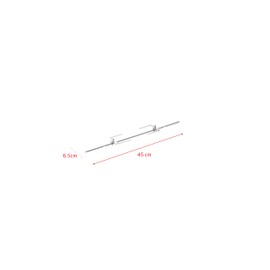 BridgePro Stainless Steel Rotisserie Rod & Fork for BBQ and Air Fryers (45 x 6.5 x 2 cm) - 36L Airfryer