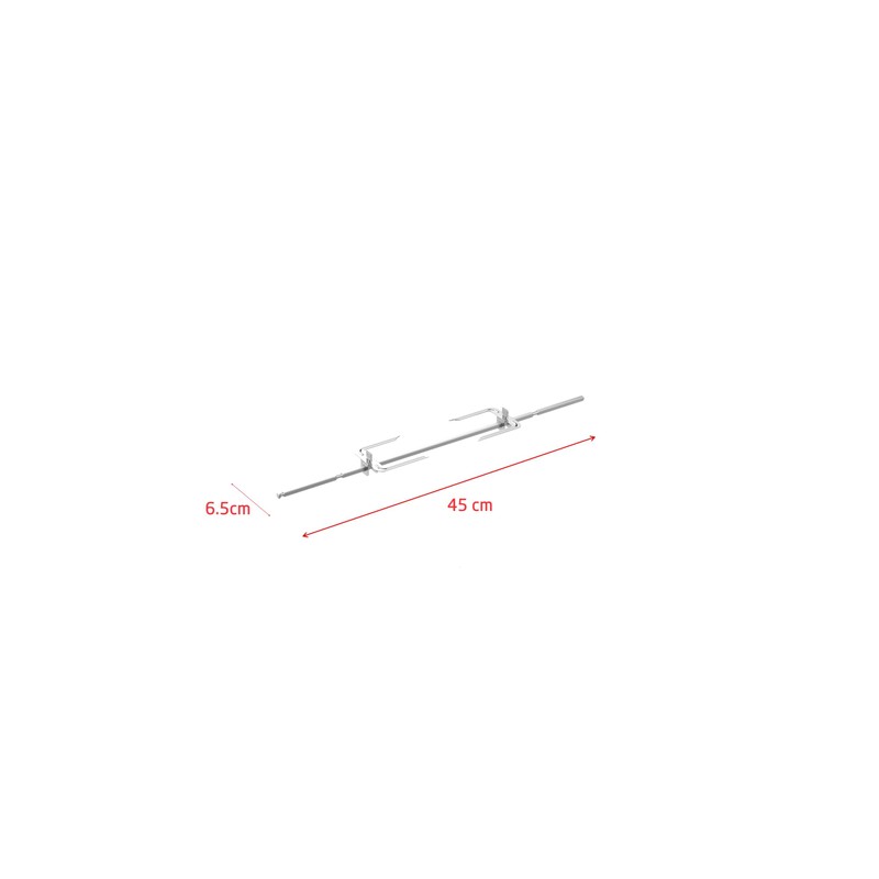 BridgePro Stainless Steel Rotisserie Rod & Fork for BBQ and