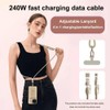 STEXX Gold Phone Lanyard With Fast Charging Cable Crossbody 240w