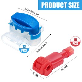 Cable Connectors, Pack of 13 Connection Clamps for Robotic Lawnmowers with 10 Pieces T-Tap Electrical Connectors Waterproof Cable Clamps Cable Wire Connector for Lawnmower Automower Garden