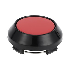 A ABSOPRO Universal Wheel Center Hub Cap Durable 64mm 2.52" Outside Diameter SUV Van Wheel Hubcap Rim Center Cover Truck Plastic Black Red