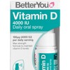 BetterYou Vitamin D 4000 IU Daily Oral Spray, Pill-free Maximum Strength Vitamin D3 Supplement, 3-month Supply, Made in the UK, Natural Peppermint Flavour