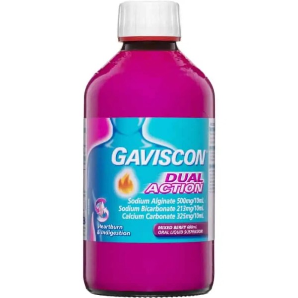 Gaviscon Dual Action Heartburn & Indigestion Liquid Berry 300ml