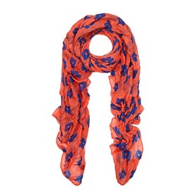 TrendsBlue Cherry Blossom Sakura Floral Fashion Scarf Wrap, Coral