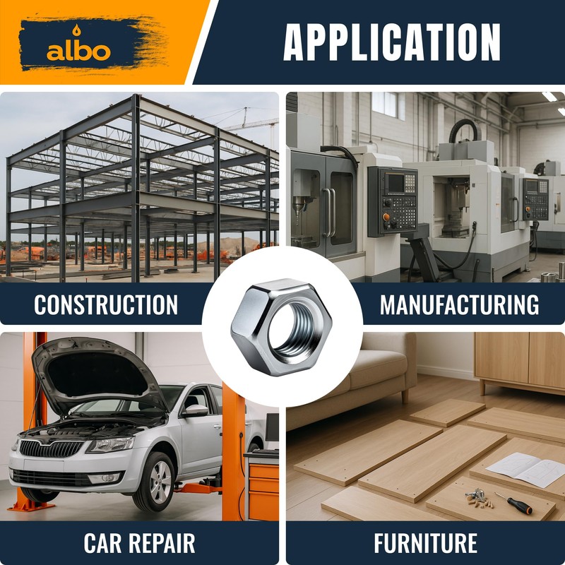 Hex Nuts Assortment – Stainless Steel 304 Hardware Nuts (5/16"-18,