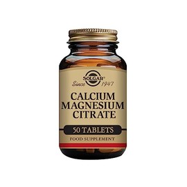 Solgar Calcium Magnesium Citrate Tablets - Pack of 50 - Supports Muscle and Nervous System - For Energy Release and Reduces Tiredness - Vegan, Gluten Free and Kosher