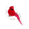 FUNOMOCYA Vibrant Red Birds Christmas Decor Artificial Bird Figurines Home
