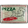 Tin Sign 20 x 30 cm Curved Pizza Fresh Tomato