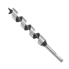LDEXIN 1 Inch Diameter Wood Auger Drill Bit, 9 Inch (230mm) Length Ship Auger Bit Wood Hole Cutter for Hardwood, Softwood