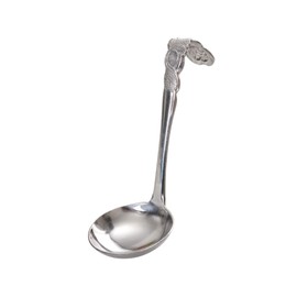 GRÄWE East Frisian Curved Cream Spoon Large Rose Decor