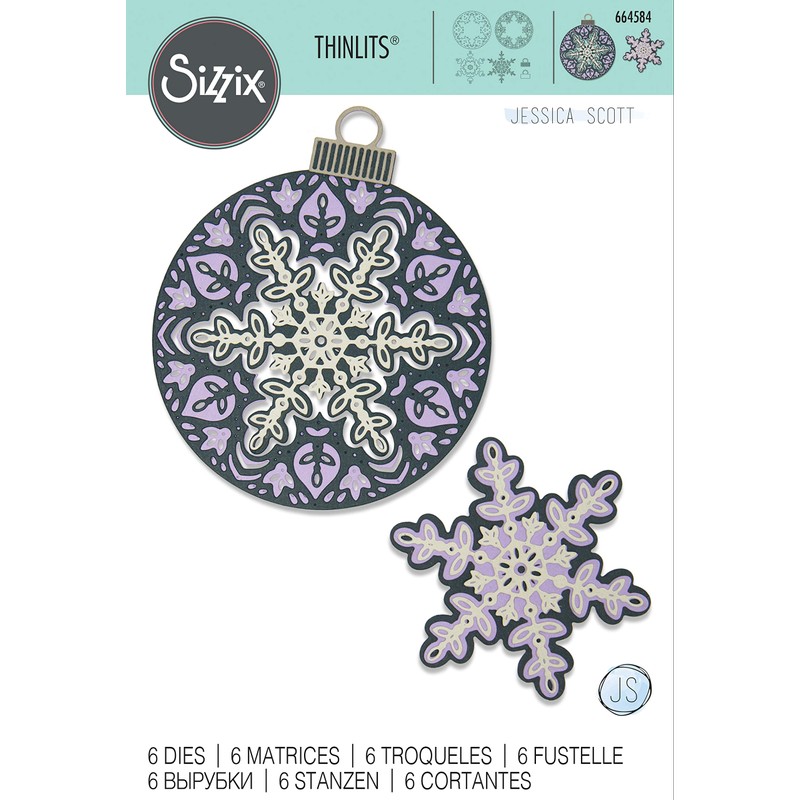 Sizzix ELLISON THINLITS Dies, Layered Snowflake