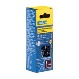 Rapid Rivets High Performance Including Drill Piece, 4.8 x 12 mm, 5000388 - 50 Pieces