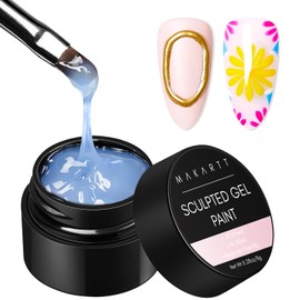 Makartt 3D Sculpture Nail Gel - 15 g Rhinestone Glue Gel Nail Carving Gel Clear Nail Glue Gel UV LED Multifunctional for Nail Charms DIY Nail Design Sculpting Nail Modelling Home