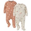 Gerber Baby Unisex 2-Pack 2-Way Zip Thermal Footed Sleep 'N