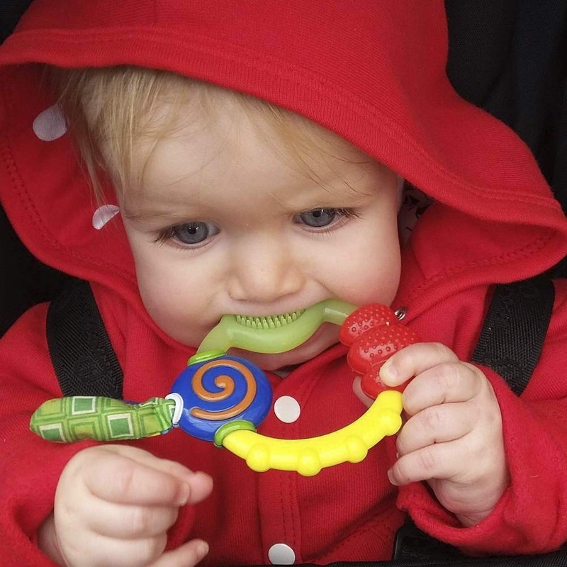 Nuby Wacky Teething Ring, Multicolor (Pack of 16)