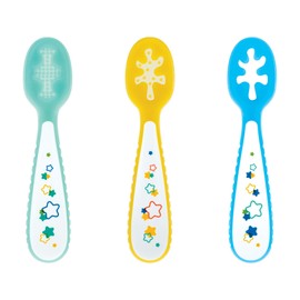 Nuby Baby's First Spoons Set - (3-Pack) Feeding Utensils for Babies - 6+ Months - Stars