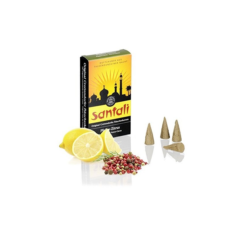 Crottendorfer Räucherkerzen Santali 4er Set Opium, Oriental, Patschuli, Pfeffer Zitrus