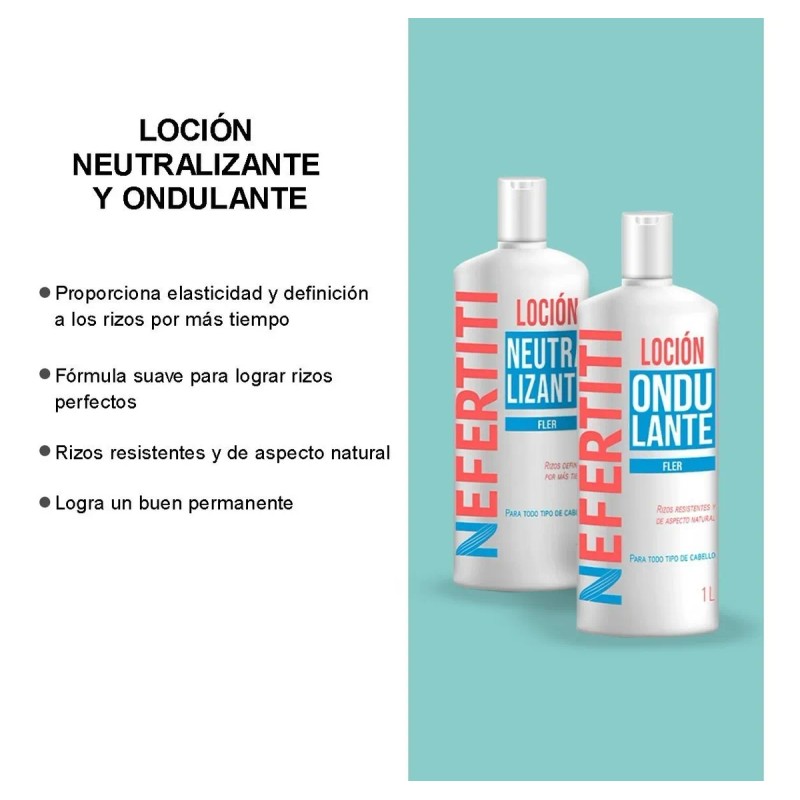 Kit Locion Neutralizante + Ondulante Para Cabello Nefertiti