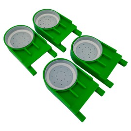 Aukbeefun Upgraded 4 Pack Bee Feeders for Hives Mason Jar Lids Bee Entrance Feeders for Outside Used to Feed Water or Sugar Syrup for Bees