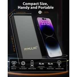 MYMULIKE Precision Screwdriver Set, 68 in 1 Mini Screwdriver 3.7V Power Screwdriver- 64 S2 Magnetic Bits, 5 Torque Settings, 4 LED Lights, Repair Tool for Precision Work Phone Camera Laptop Watch