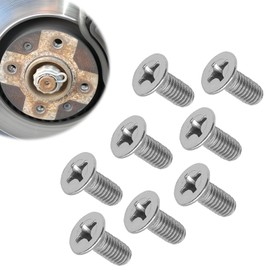 NOTISH 8Pack Stainless Steel Brake Disc Rotor Screws, Automotive Steel Retaining Screws for Front and Rear Compatible with Honda, Acura, Hyundai and Kia Models