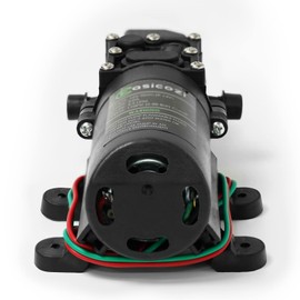 12V DC Fresh Water Pump with 2 Hose Clamp 12 Volt Diaphragm Pump Self Priming Sprayer Pump with Pressure Switch 4.5 L/Min 1.2 GPM 110 PSI Adjustable for RV Camper Marine Boat Lawn