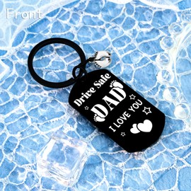 Wrpixe Stocking Stuffers for Dad Drive Safe Keychain for Dad Birthday Gifts from Daughter Son Father Christmas Gift for Men Daddy Papa Father Stepdad Fathers Day Gift for Dads
