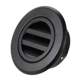 PATIKIL 4 Inch Soffit Vents, Aluminum Air Vent Cover Exhaust Wall Ceiling Grill Louver Screen Mesh Vent for Bathroom Kitchen Living Room, Black