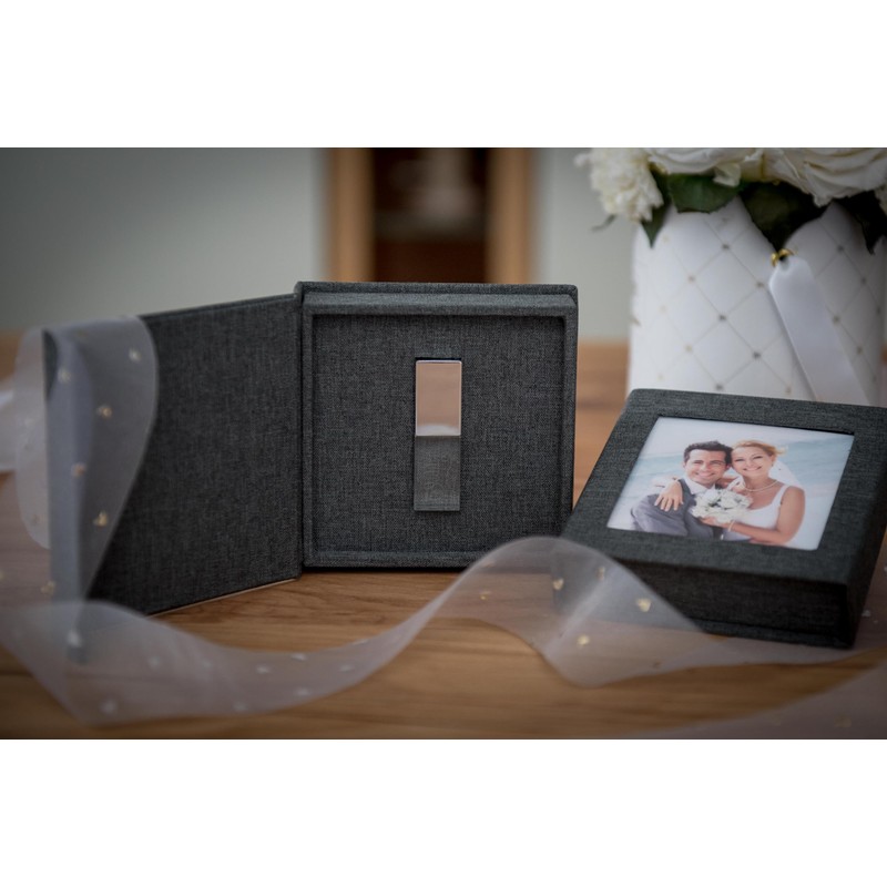Crystal USB Flash Drive with Box Wedding Design - Elegant