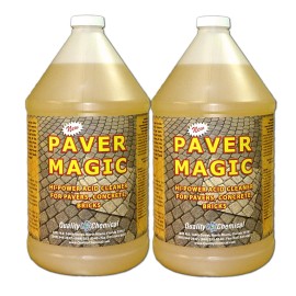 Quality Chemical Paver Magic / High Power Concrete, Brick and Paver Cleaner / 2 Gallon Case