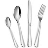 Luxury Signature Cutlery Set, for 1-6 People, Stainless Steel (Silver, 1 Person (4 Pcs))