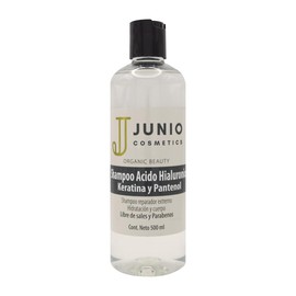 JUNIO - Shampoo con ácido hialuronico - Shampoo keratina - shampoo pantenol - Shampoo 500 ml - hipoalergénica - Aromaterapia - (No probado en animales)<
