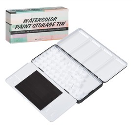 Magnetic Watercolor Tins Palette Paint Case - Empty Watercolor Palette with Lid - Store Your Watercolor Paint Set in The Magnetic Palette - Customizable Half Pan Watercolor Palette - Watercolor Tin