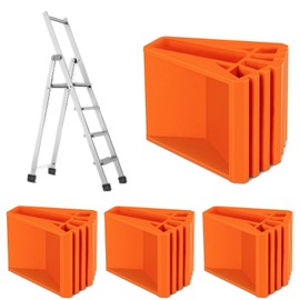 Replacement Parts – Pack of 4 Ladder Feet, Non-Slip and Thickened – Rubber Feet for Ladders, Also Suitable for Ladder Feet 63 x 17 mm (Orange)
