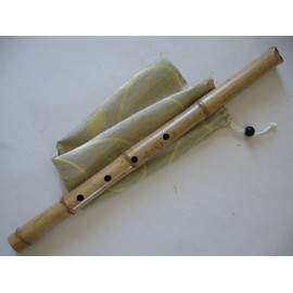 1.8 Pentatonic Shakuhachi w/o. Root End 5 Holes -- KINKO voicing hole w. buffalo Horn Flake inlet - Traditional Zen Instrument