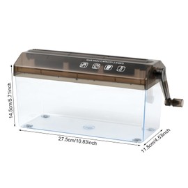 Minjuna Hand Cut Paper Shredder, Shredded Paper Machine, Mini Manual Paper Shredder, Portable Hand Shredder, File Shredding Machine, Desktop A4 Strip Cut Paper Shredders for Home Use, Office, School