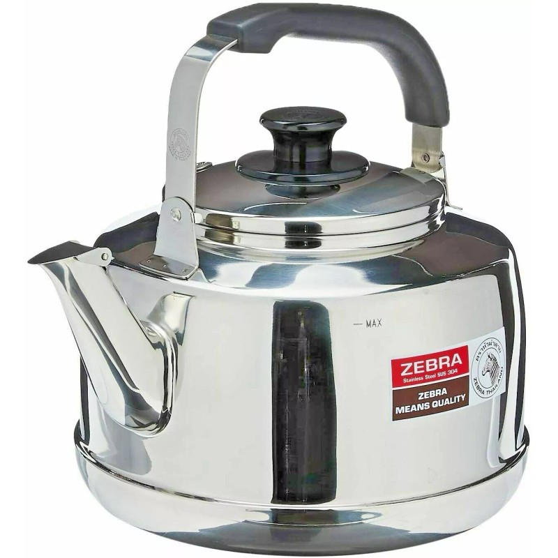 Zebra Extra Large Size 7.5 Liter Zebra Whistling Sound Kettle