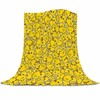 JOOCAR Cute Rubber Duck Throw Blankets Yellow Cartoon Ducks Throw
