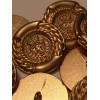 All Metal Gold Tone Shanks w/ Crown/Leaf Pattern - .75"