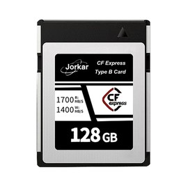 Jorkar CFexpress 128GB Type B Memory Card High Speed up to 1700MB/s RAW 8K 4K Photo & Video for Camera Camcorder Nikon Z6/Z7/Z8/D6, Canon EOS-1DXMark III/EOS-R5, Panasonic S1/S1R, DJI Ronin 4D