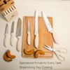 Howashin White Knife Set, 14 Pieces Kitchen Knife Set with