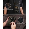 VIPERADE VE18N-OW Waxed Canvas Zipper Wallet, Slim Pocket Pouch, 3