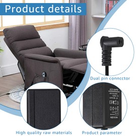 SigeIy Recliner Power Supply Transformer, 29V 2A AC/DC Switching Power Supply Adapter, Compatible with Lift Chair or Power Recliner