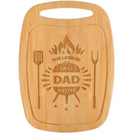 AUROAY Father's Day Gifts for Dad, Dad Birthday Gifts, Bamboo Chopping Board Christmas Presents for Dad from Daughter Son