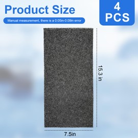 ARC-14S Activated Carbon Filter Cartridge Replacement for Whynter Portable Air Conditioners, Compatible with ARC-CF-14S,ARC-14SH,ARC-141BG and ARC-143MX Models-4 Pcs